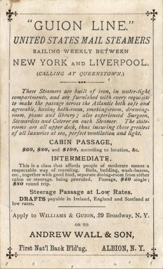 Liverpool and Great Western Steamship Company, known commonly as the Guion Line